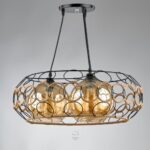 Nagafa Shop نجف سقف حلقات مودرن اسود من نجفه شوب R1014