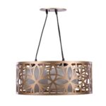 Nagafa Shop نجفه مودرن نت خشب شامبين 3 لمبه -WNCH450