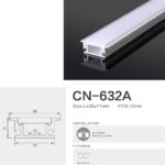 قطاع اضاءة بروفايل ليد للارضيات 2.8*1.1 (CN-632A)